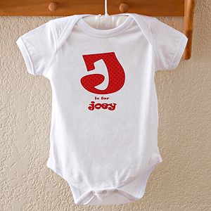 Personalized Baby Bodysuits   Alphabet Name Design