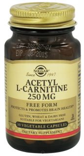 Solgar   Acetyl L Carnitine Free Form 250 mg.   30 Vegetarian Capsules