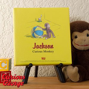 Curious George Personalized Canvas Art