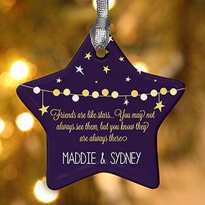 Personalized Christmas Ornaments   Friends Are Like Stars