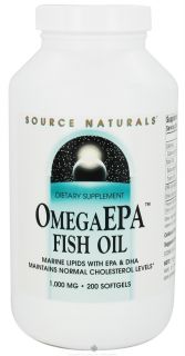 Source Naturals   Omega EPA Fish Oil Marine Lipids with EPA & DHA 1000 mg.   200 Softgels