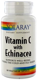 Solaray   Vitamin C with Echinacea 1000 mg.   60 Vegetarian Capsules