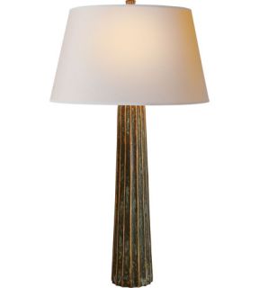 E.F. Chapman Fluted 1 Light Table Lamps in Bronze With Verdigris Highlights CHA8906BZV NP