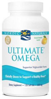 Nordic Naturals   Ultimate Omega Purified Fish Oil Lemon 1000 mg.   120 Softgels