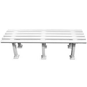 5 Polyethelene and PVC Bench   White Tourna Court Equipt