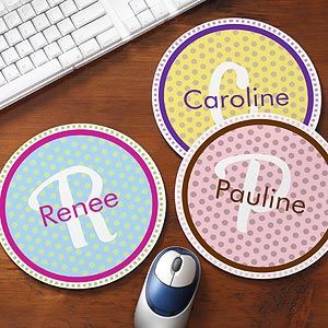 Personalized Mouse Pads   Polka Dots