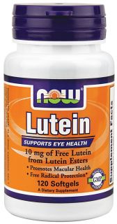 NOW Foods   Lutein 10 mg.   120 Softgels