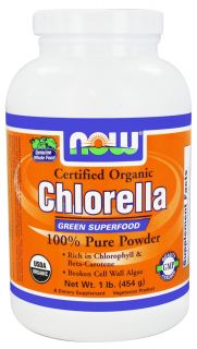 NOW Foods   Chlorella Pure Powder Certified Organic   1 lb.