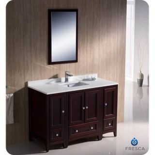 Fresca Oxford 48 Traditional Bathroom Vanity with 2 Side Cabinets   Mahogany