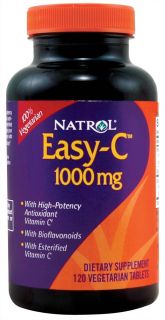 Natrol   Easy C Vitamin C with Bioflavonoids 1000 mg.   120 Vegetarian Tablets
