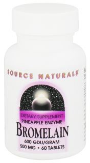 Source Naturals   Bromelain Pineapple Enzyme 600 GDU/Gram 500 mg.   60 Tablets