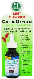 Herbs Etc   ChlorOxygen Chlorophyll Concentrate Professional Strength Alcohol Free Mint   1 oz.