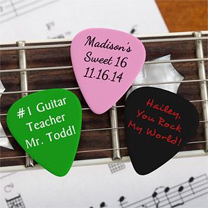 Personalized Guitar Picks   Custom Text & Color
