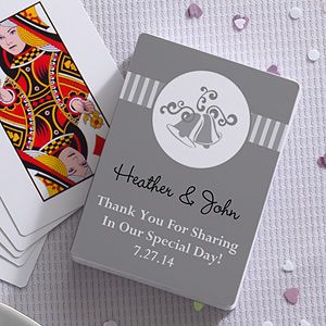 Personalized Wedding Favor Playing Cards   Wedding Bells