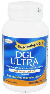Enzymatic Therapy   DGL Ultra Caramel Creme Flavored   90 Chewable Tablets