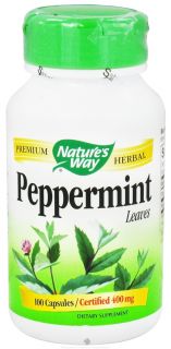 Natures Way   Peppermint Leaves 400 mg.   100 Capsules