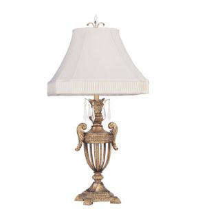 La Bella 1 Light Table Lamps in Vintage Gold Leaf 8898 65