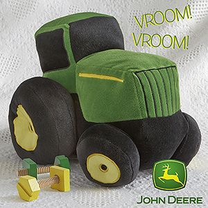 Boys Plush John Deere Tractor Toy