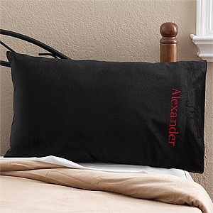 Personalized Micro Fleece Pillowcase   Black