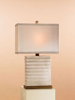 Tristan 1 Light Table Lamps in Ivory/Brass 6497