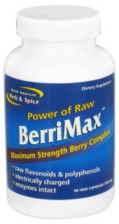 North American Herb & Spice   Power of Raw BerriMax Berry Complex   60 Vegetarian Capsules