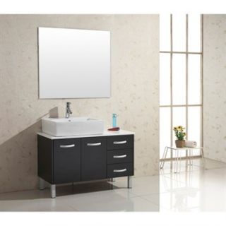 Virtu USA Tilda 40 Single Sink Bathroom Vanity   Black