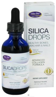 Life Flo   Silica Drops Advanced Collagen Formula Natural Vanilla Flavor   2 oz.