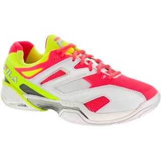 Fila Sentinel Fila Womens Tennis Shoes White/Safety Yellow/Dive Pink