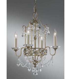 Gianna 4 Light Mini Chandeliers in Gilded Silver F2476/4GS