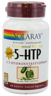 Solaray   Guaranteed Potency Natural 5 HTP L 5 Hydroxytryptophan 50 mg.   60 Capsules