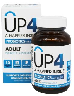 UP4   Adult Probiotic Supplement with DDS 1   60 Vegetarian Capsules