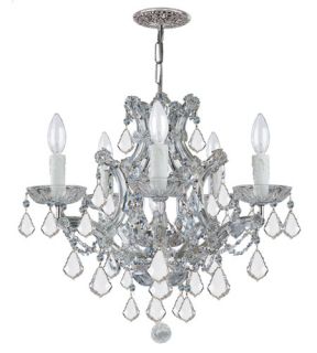 Maria Theresa 6 Light Mini Chandeliers in Polished Chrome 4405 CH CL SAQ