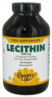 Country Life   Lecithin 1200 mg.   300 Softgels