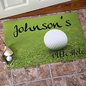 Personalized Custom Doormat   19th Hole Golf Design