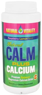 Natural Vitality   Natural Calm Plus Calcium Raspberry Lemon Flavor   16 oz.