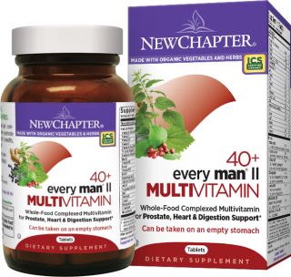 New Chapter   Every Man II 40 + Whole Food Complexed Multivitamin   96 Tablets