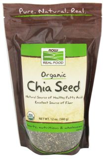 NOW Foods   Real Food Organic Chia Seed Black   12 oz.