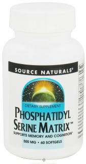 Source Naturals   Phosphatidyl Serine Matrix 500 mg.   60 Softgels