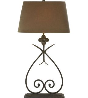 Suzanne Kasler Harper 1 Light Table Lamps in Natural Rusted Iron SK3100NR TL