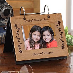 Engraved Flip Photo Album Picture Frame for Her