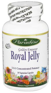 Paradise Herbs   Golden Emperor Royal Jelly   30 Vegetarian Capsules