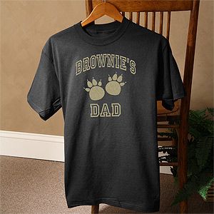 Personalized Pet Owner Black T Shirt