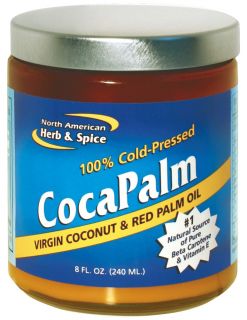 North American Herb & Spice   CocaPalm Virgin Coconut & Red Palm Oil   8 oz.