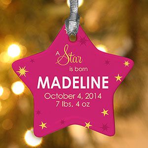 Personalized Baby Christmas Ornaments   A Star Is Born