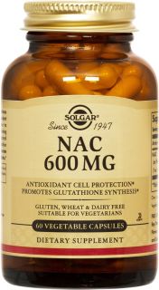 Solgar   NAC (N Acetyl L Cysteine) 600 mg.   60 Vegetarian Capsules