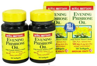 American Health   Royal Brittany Evening Primrose Oil (50+50) Twin Pack Special 500 mg.   100 Softgels