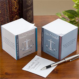 Personalized Note Pads for Lawyers   Scales of Justice