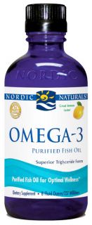 Nordic Naturals   Omega 3 Liquid Purified Fish Oil Lemon   8 oz.