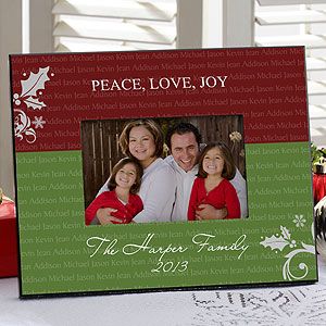 Personalized Christmas Picture Frame   Family Is Forever