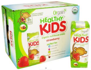 Orgain   Healthy Kids Organic Ready To Drink Meal Replacement Strawberry   12 Pack LUCKY DEAL
